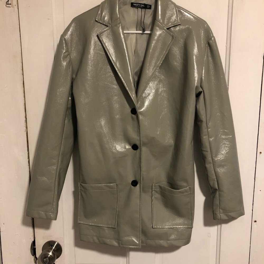 Nasty Gal Faux Leather Blazer